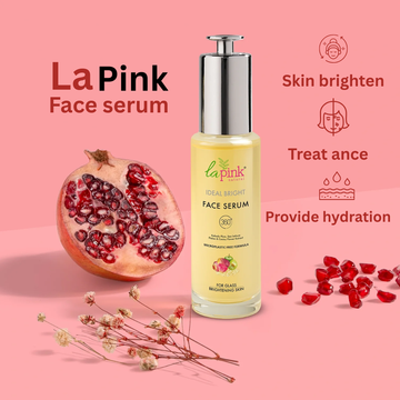 La Pink Ideal Bright White Haldi Face Serum | Glass Skin Brightening Serum for Hyperpigmentation & Hydration