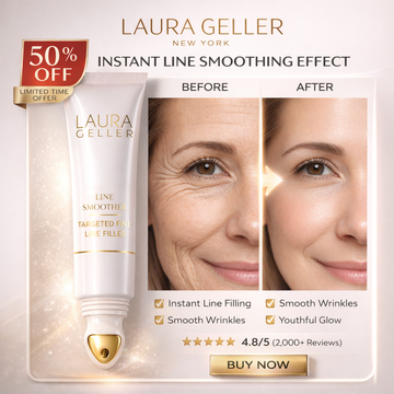 Laura Geller Line Smoother Targeted Fine Line Filler | Instant Wrinkle Smoothing with Hyaluronic Acid, Tri-Peptide Blend & Vitamin E