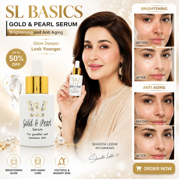 SL Basics Gold & Pearl Serum – Youthful & Luminous Skin – Targets Dull Skin, Dryness, Uneven Texture & Lack of Glow – For Radiant, Smooth Skin
