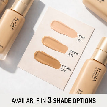 Flicka High Coverage HD Liquid Foundation | 16-Hour Wear, Pore Blur Effect & SPF | Camera-Ready Airbrush Finish for All Skin Tones